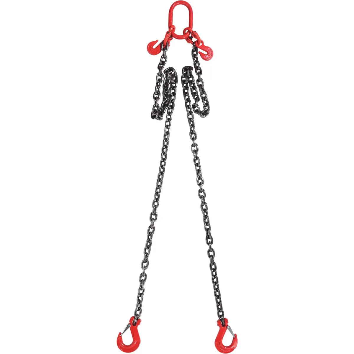 Chain Sling, 10 mm x 180 cm Lifting Chains with Hooks, G80 Engine Chain Hoist Lifts, 5 Ton Lifting Sling Chains for Engine Hoist, Engine Lift Chain with 2 Leg Grab Hooks and Adjusters Heavy Duty - VEVOR