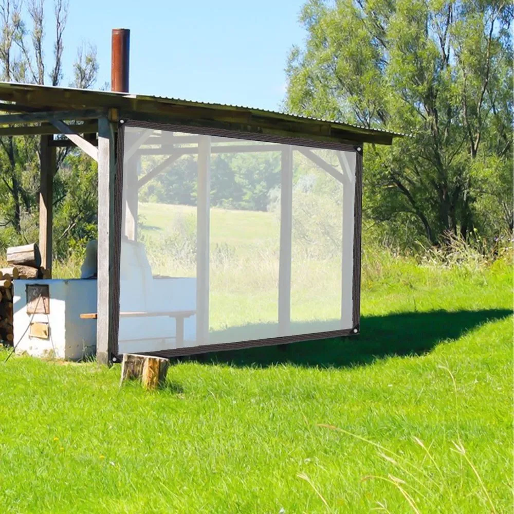 Clear Tarps in Multiple Sizes, & Weather Vinyl Coated PVC Tarps,Clear Tarps with Rustproof Gommets, Greenhouse Tarp,Perfect for Curtains - Unbranded