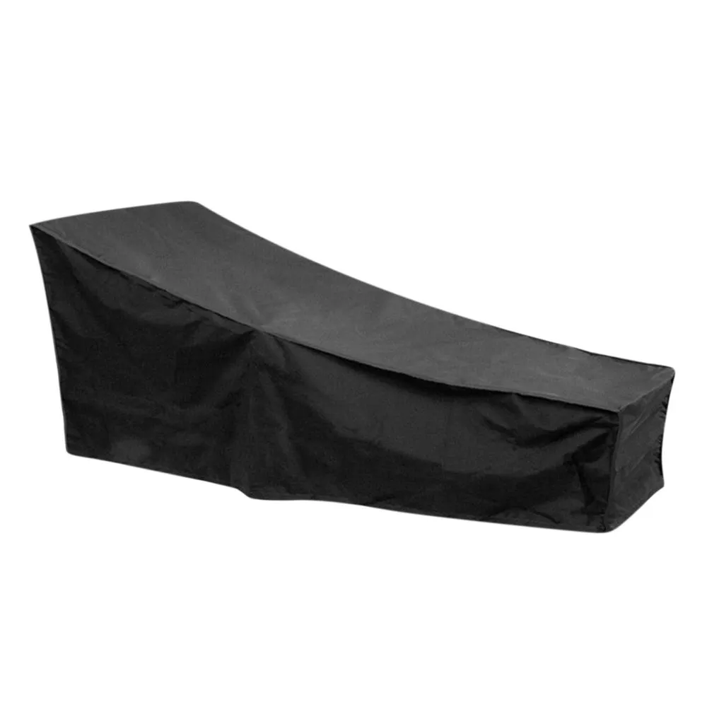 Patio Chaise Lounge Cover Waterproof 1 Pack, Lounge Chair Covers for Outdoor Pool Lounger and Patio Furniture, 82.7" x 30" x 31.5"/15.8" H, Black - Unbranded