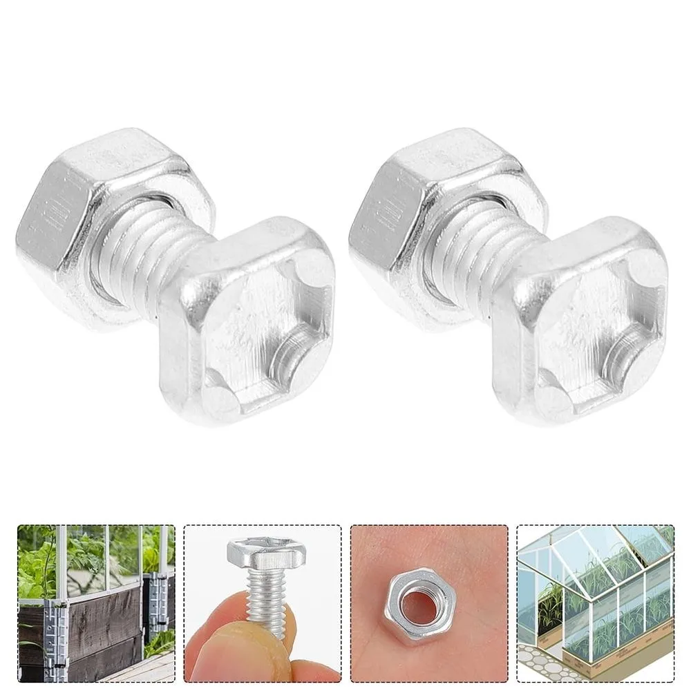 Rustproof Silver Greenhouse Hardware Kit 100 Sets for Construction - Unbranded