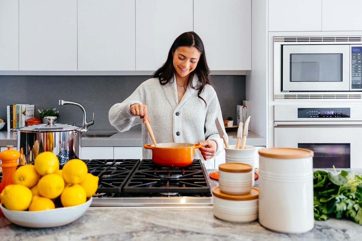 Modern energy-efficient countertop culinary appliances in Australian kitchen